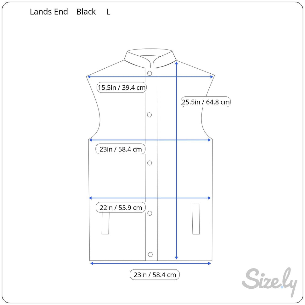 Lands End Mens Black Polartec Aircore 100 Fleece Outdoor Rugged Cozy Vest L