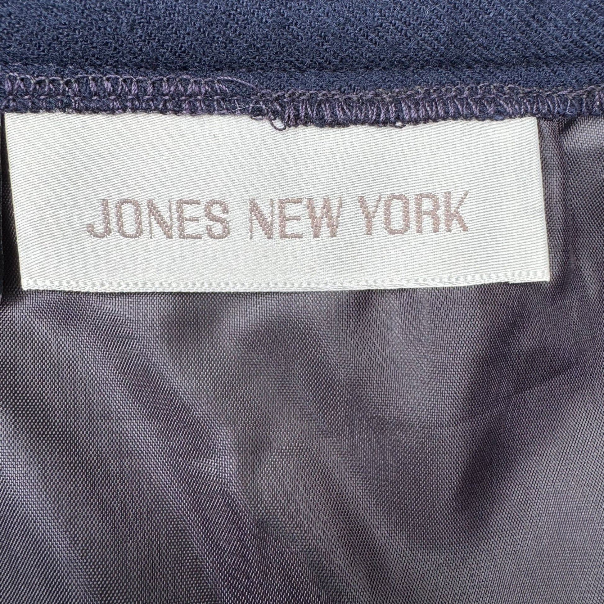 Jones New York Vintage Womens Navy Pleated Wool Cheerleader Mini Skirt Size 12