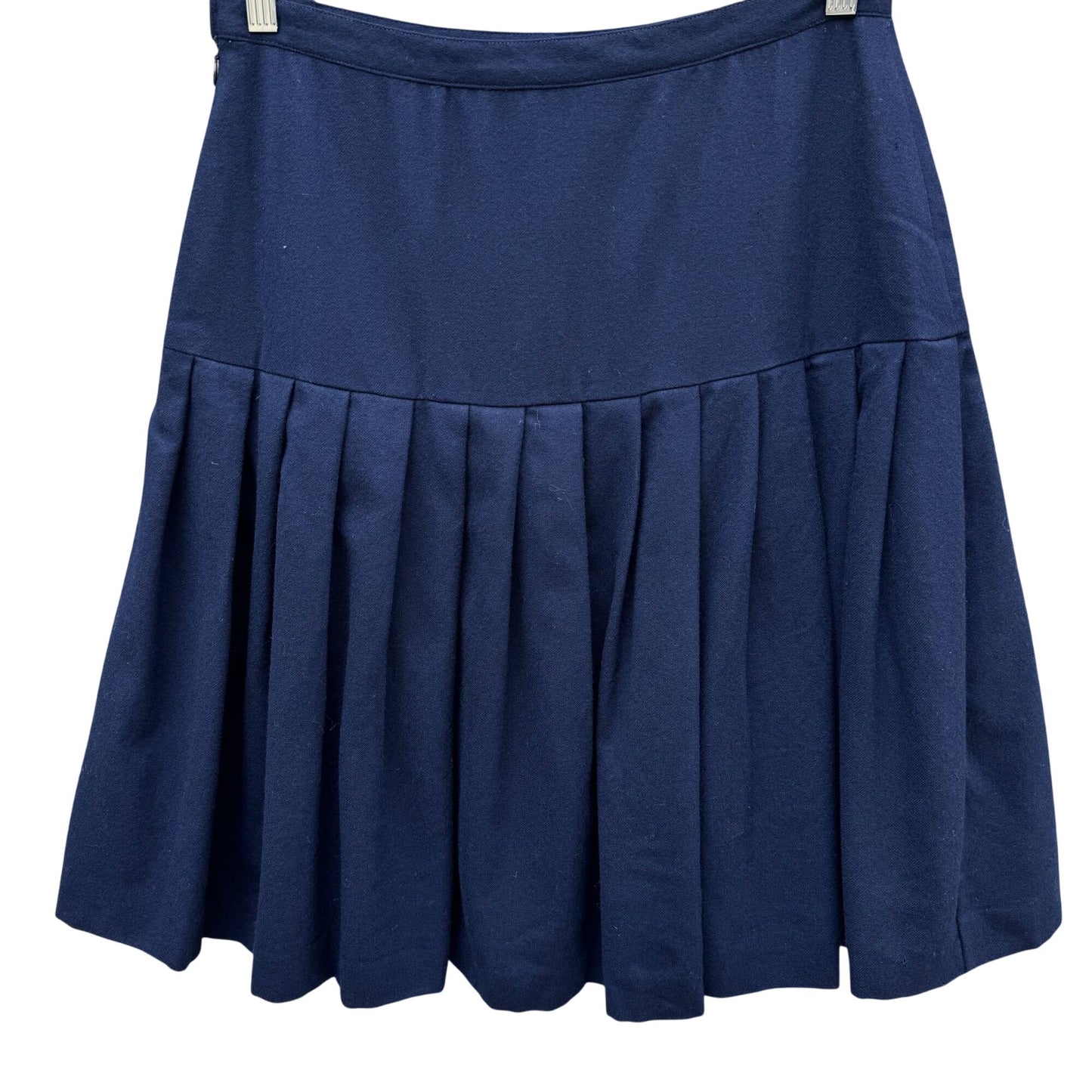 Jones New York Vintage Womens Navy Pleated Wool Cheerleader Mini Skirt Size 12