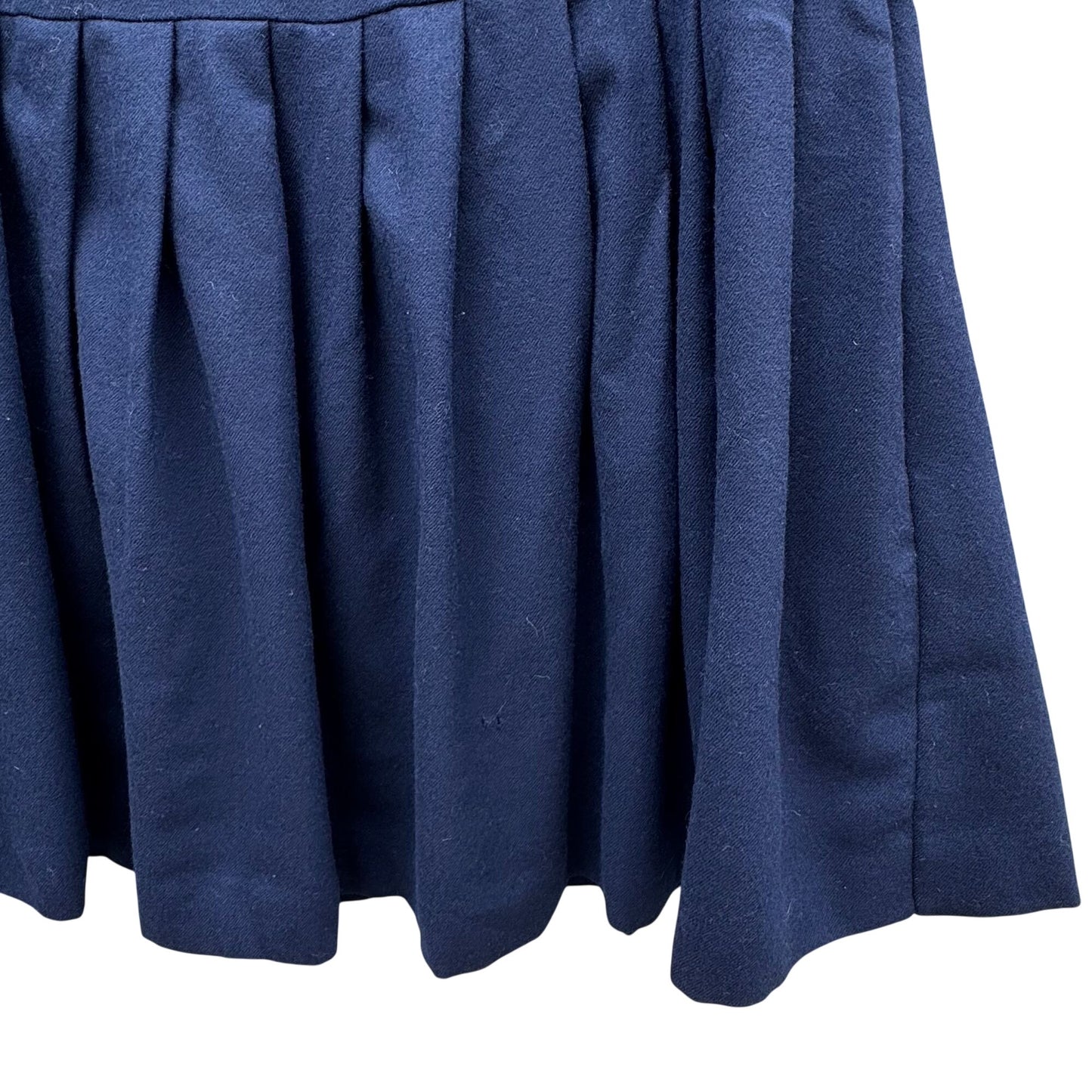 Jones New York Vintage Womens Navy Pleated Wool Cheerleader Mini Skirt Size 12