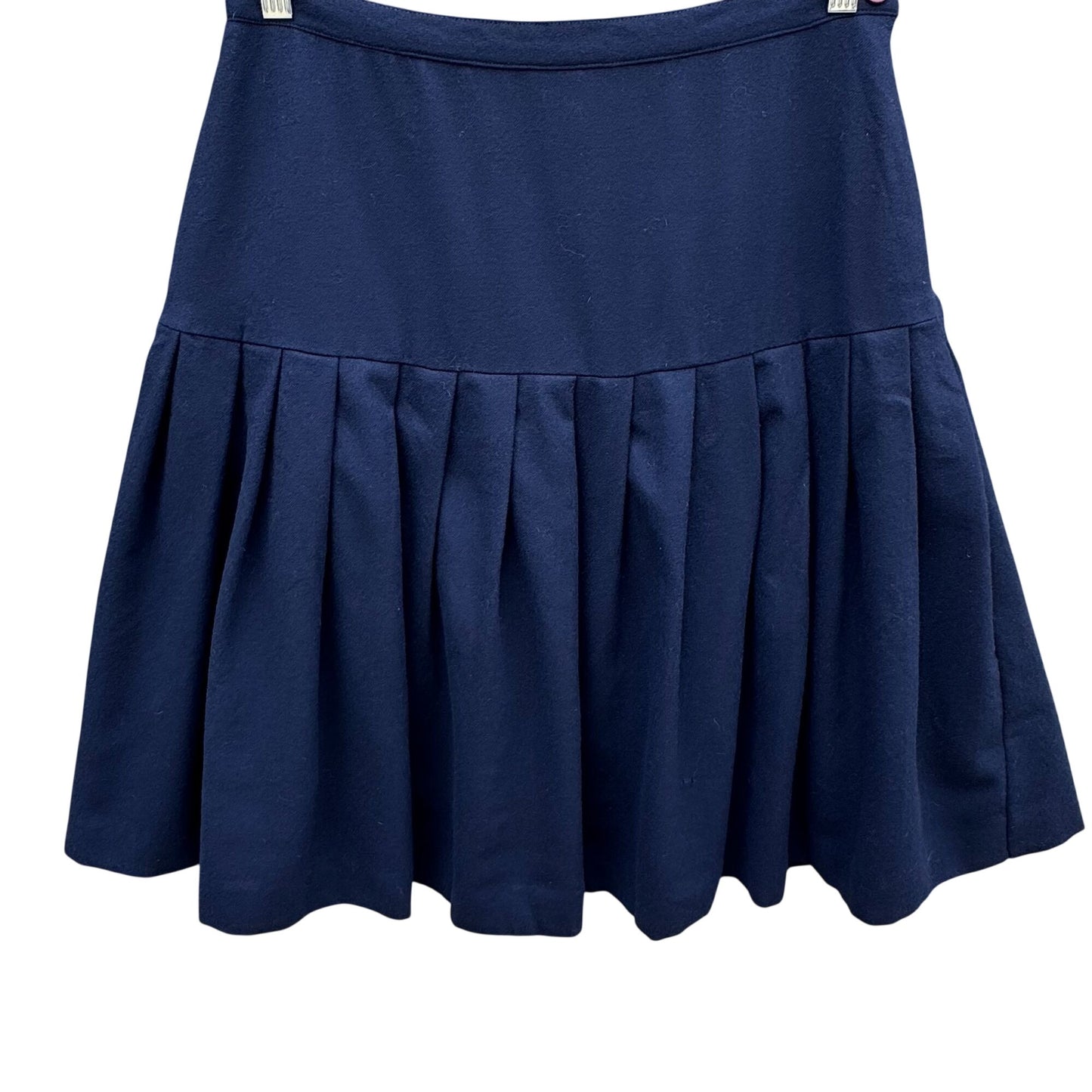 Jones New York Vintage Womens Navy Pleated Wool Cheerleader Mini Skirt Size 12