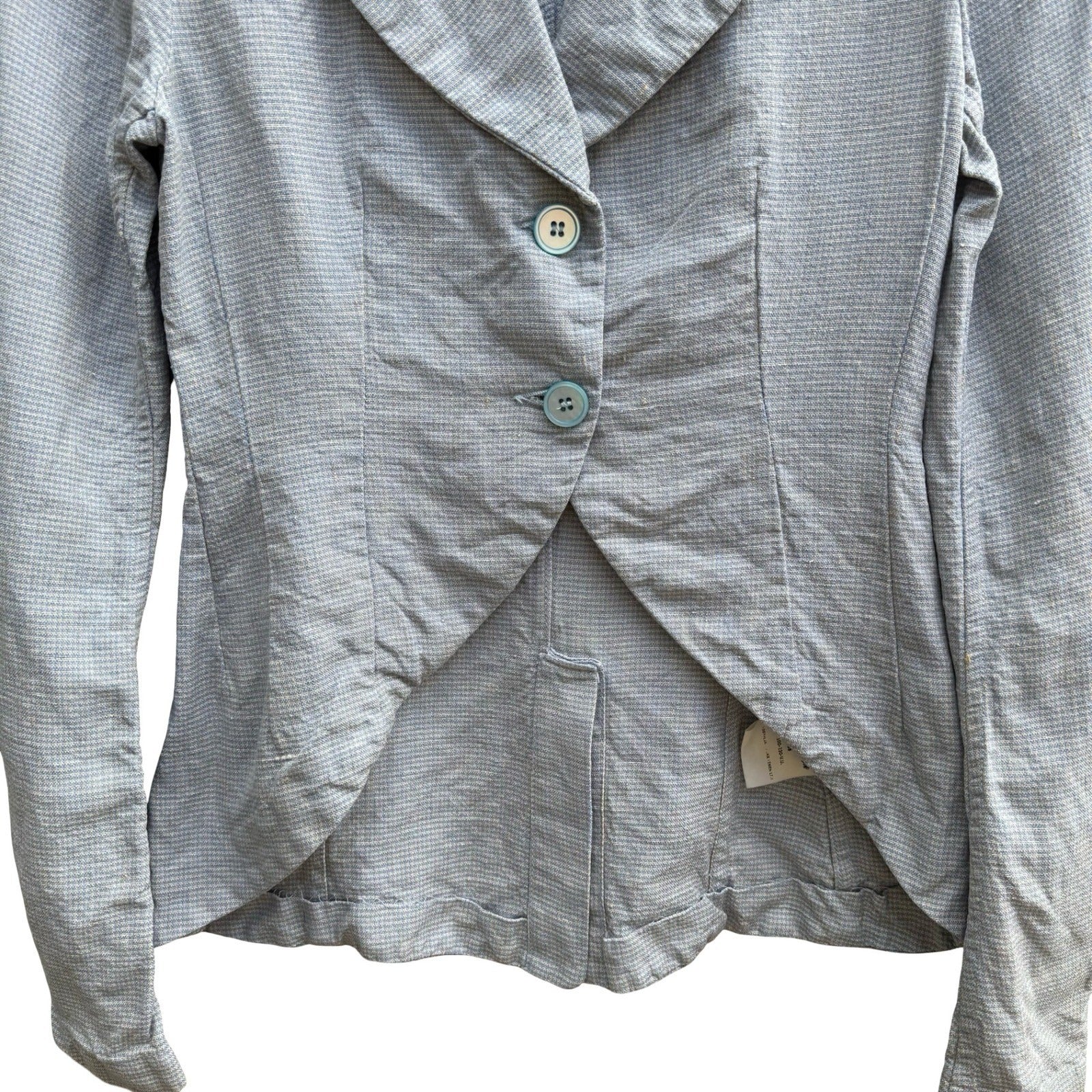 Cool Hunting People 100% Italian Flax Linen Cutaway Blazer Jacket Equestrian XS