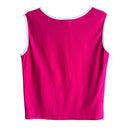 Switch Bobbie C Womens Pink Sleeveless White Trim Flower Detail Top New With Tags M 2 image