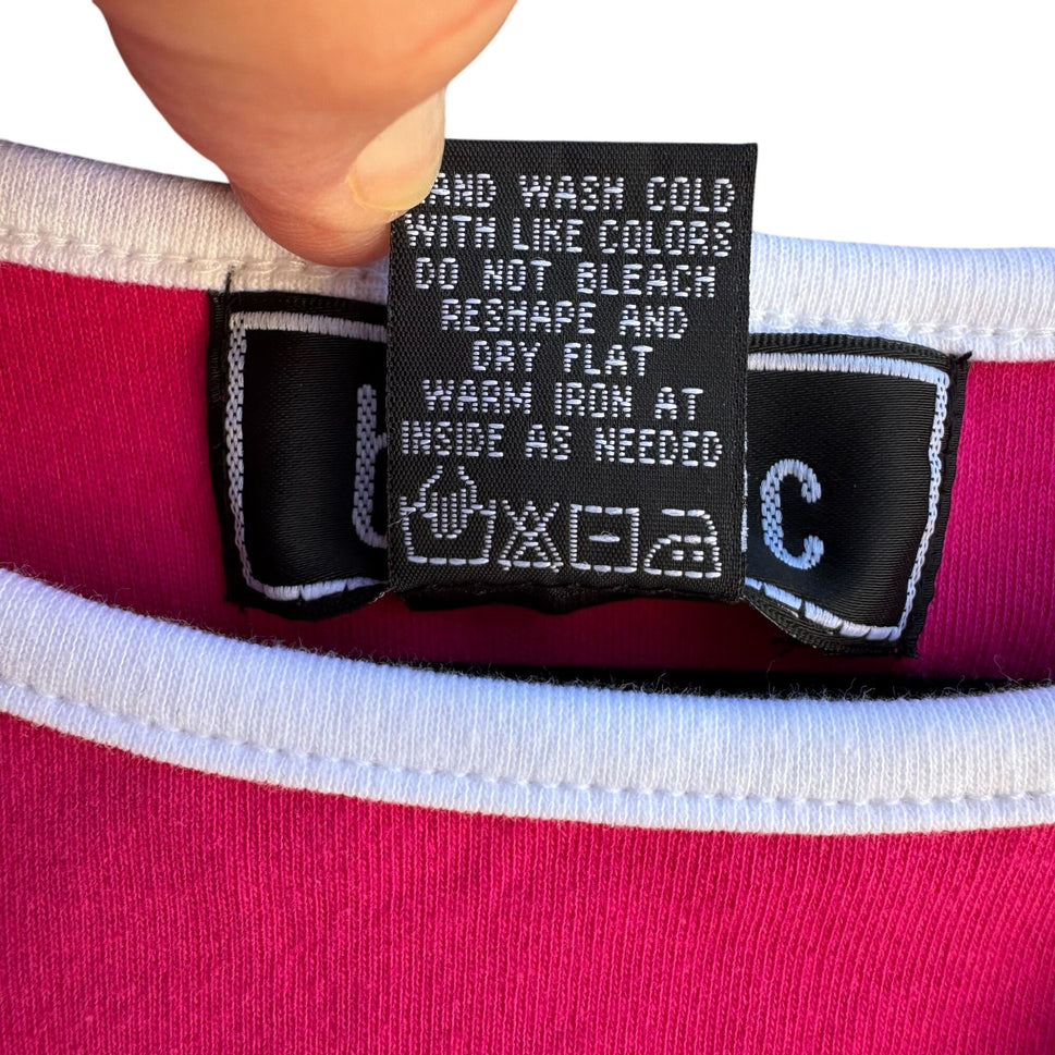 Bobbie C Womens Pink Sleeveless White Trim Flower Detail Top New With Tags M