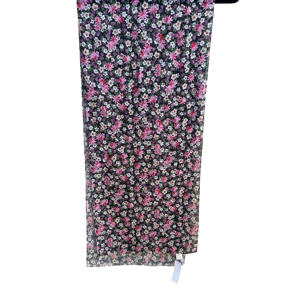 Villa Flora Italy Ditsy Floral Cottagecore Scarf Sheer Chiffon Rectangular NWT