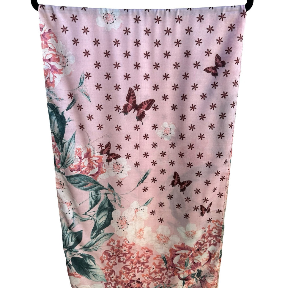 Vince Camuto Cottagecore Soft Girl Romantic Garden Floral Wrap Scarf Shawl NWT