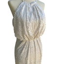 Switch Trina Turk Glam Sequin Halter Bridal Wedding Formal Gala Maxi Dress Gown Party S 3 image