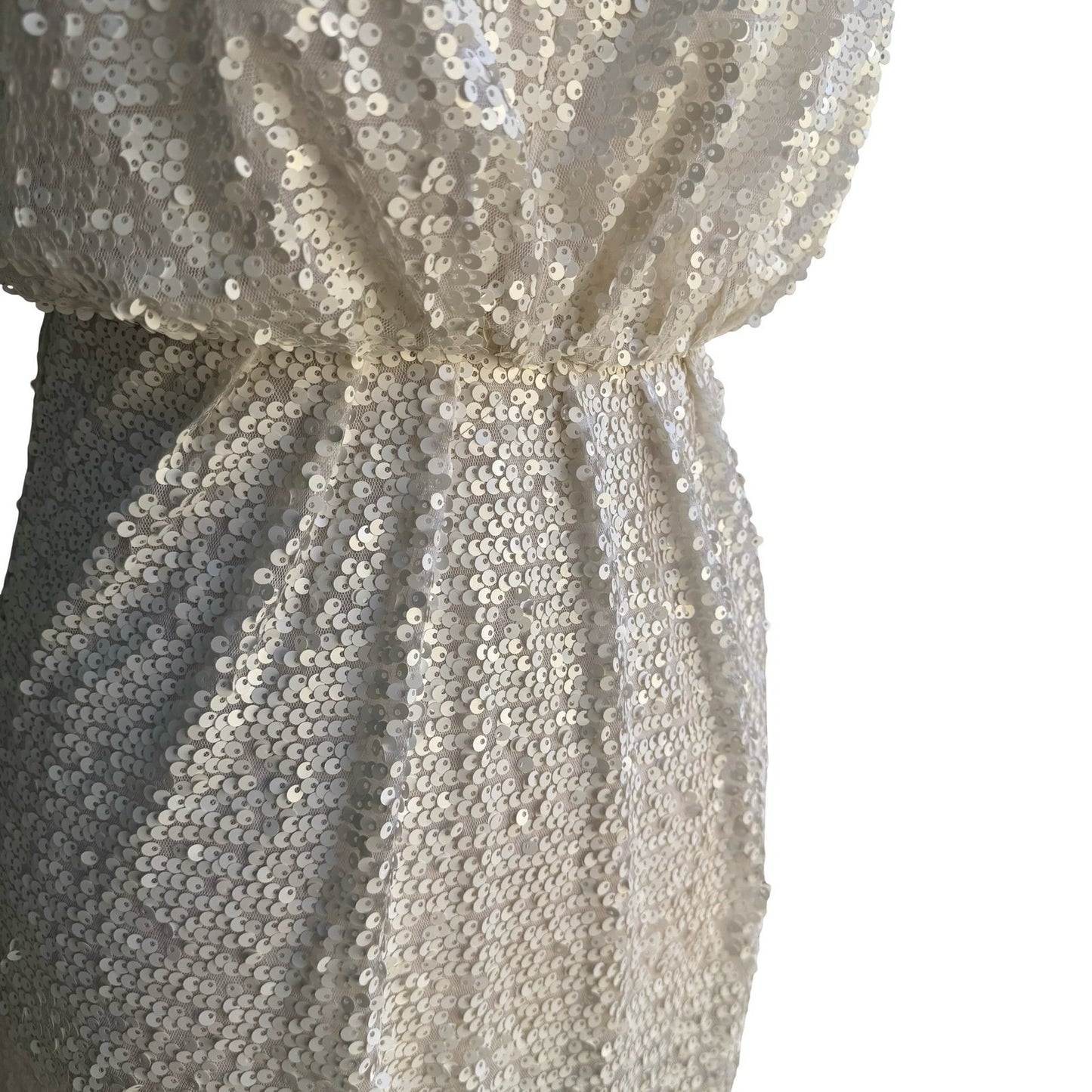 Trina Turk Glam Sequin Halter Bridal Wedding Formal Gala Maxi Dress Gown Party S