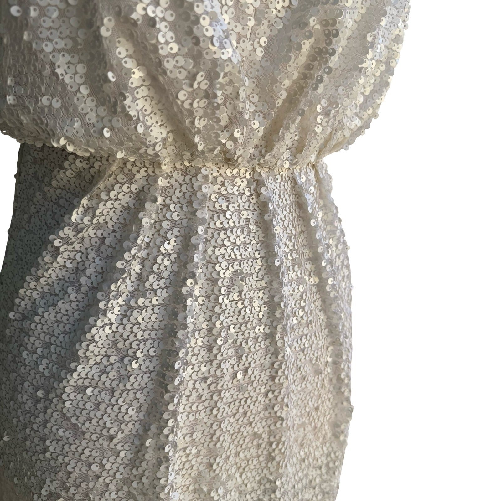 Trina Turk Glam Sequin Halter Bridal Wedding Formal Gala Maxi Dress Gown Party S
