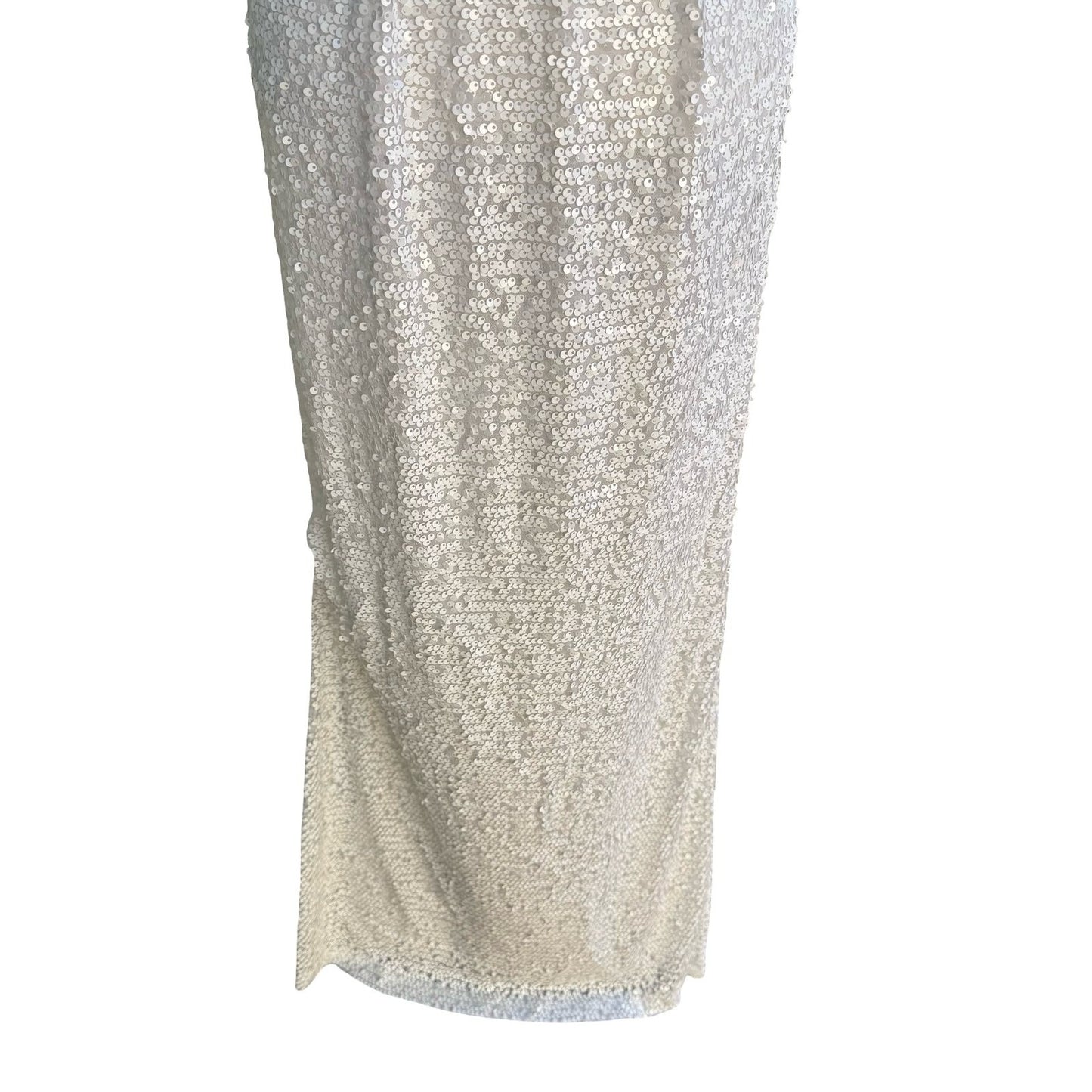Trina Turk Glam Sequin Halter Bridal Wedding Formal Gala Maxi Dress Gown Party S
