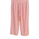 Switch Isaac Mizrahi Live Womens Pink Lace Overlay Elastic Waist Lined Wide Leg Pants M 3 image