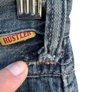 Switch Rustler Vintage 70s Western Ligh Blue Faded Distressed Straight Leg Denim Jeans 3 image