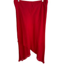 Switch Jessica Howard Flowy Handkerchief Hem Layered Midi Cocktail Skirt Red Womens 12 3 image