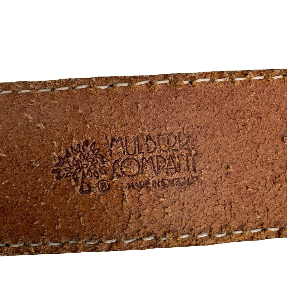 Mulberry Company Vintage Tan Brown Leather Belt Made in England Size 30 75