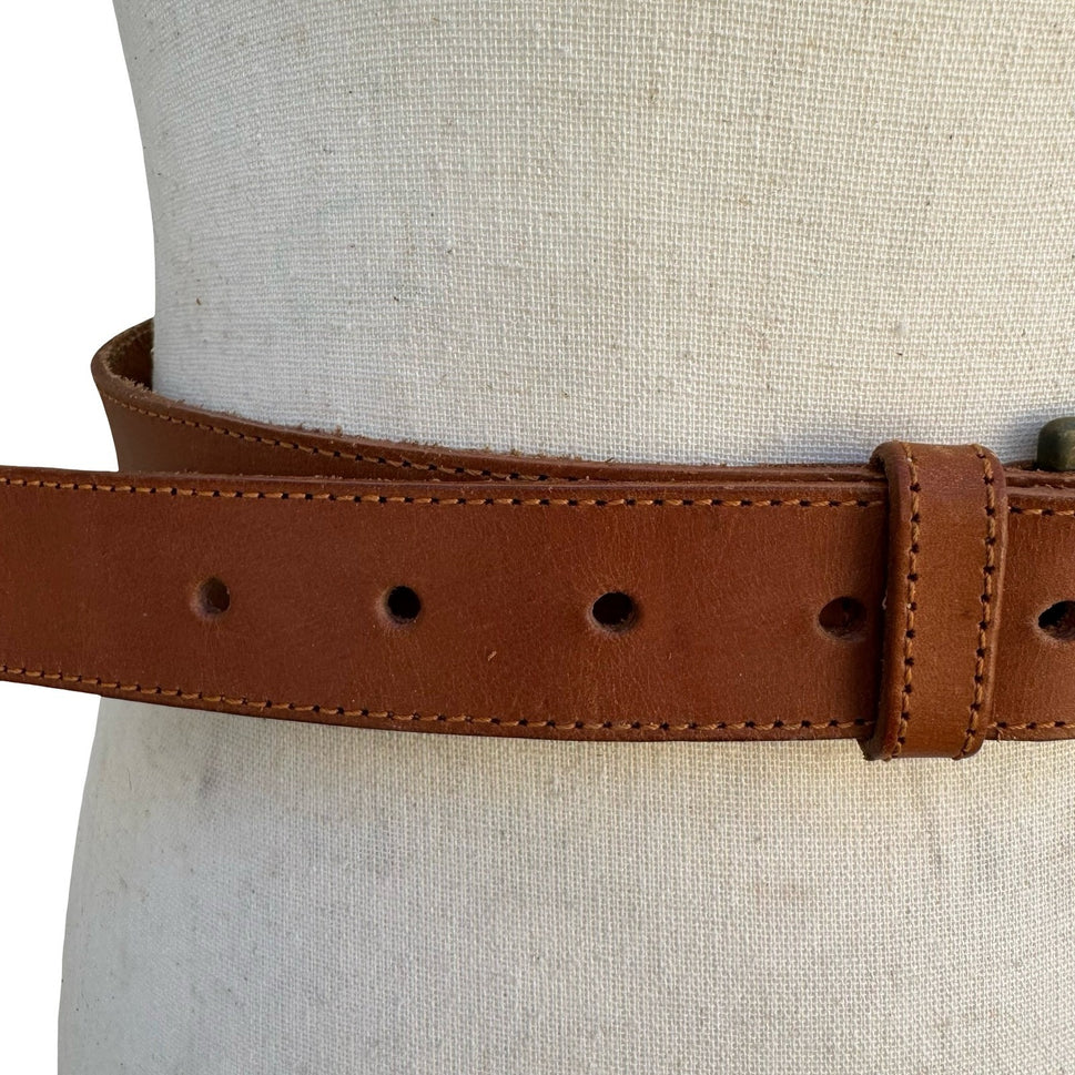 Mulberry Company Vintage Tan Brown Leather Belt Made in England Size 30 75