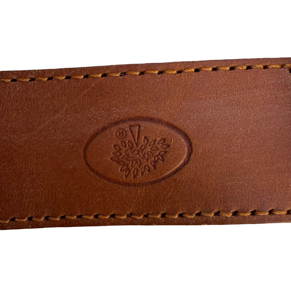 Mulberry Company Vintage Tan Brown Leather Belt Made in England Size 30 75
