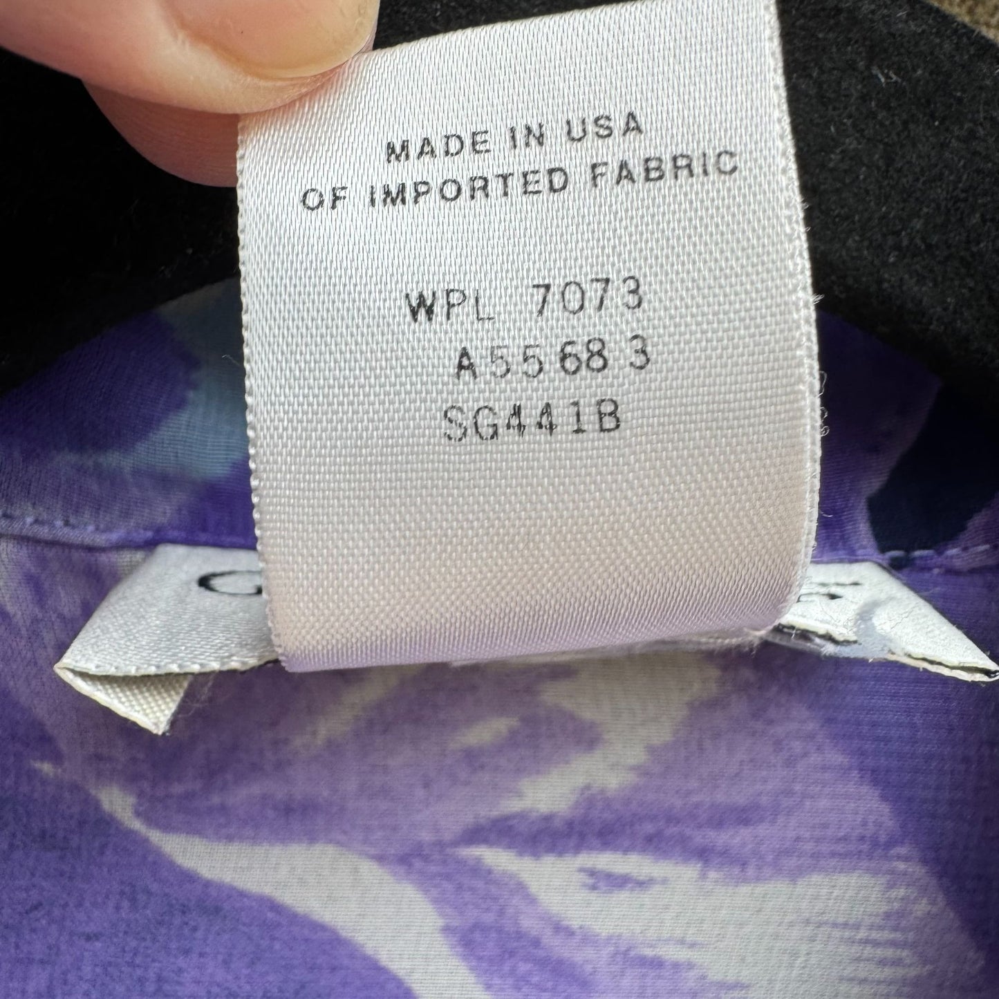 Graver Studio Womens Purple Floral Button-Up Semi Sheer Long Sleeve Boho Blouse S