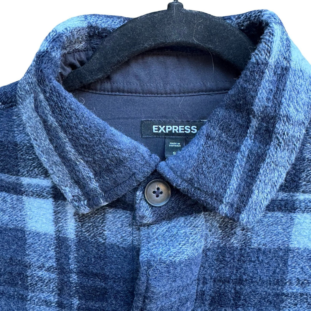 Express Lumberjack Gorpcore Plaid Fleece Shacket Workwear Shirt Jacket Mens S