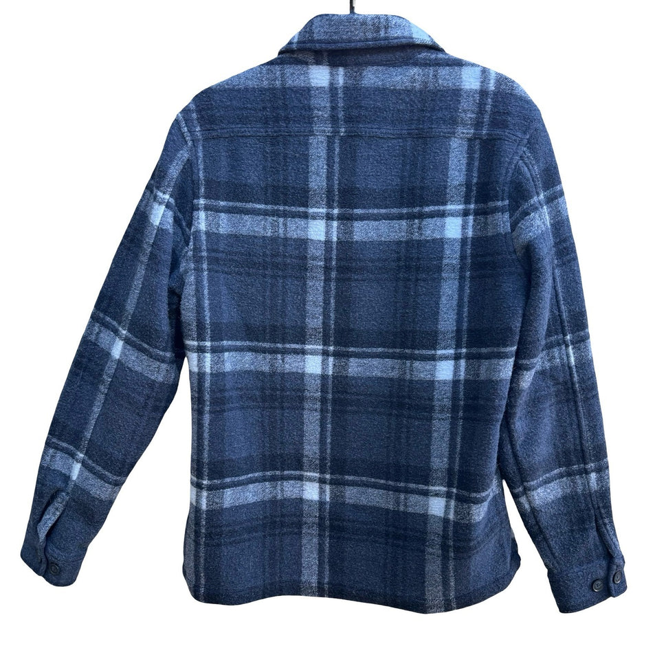 Express Lumberjack Gorpcore Plaid Fleece Shacket Workwear Shirt Jacket Mens S