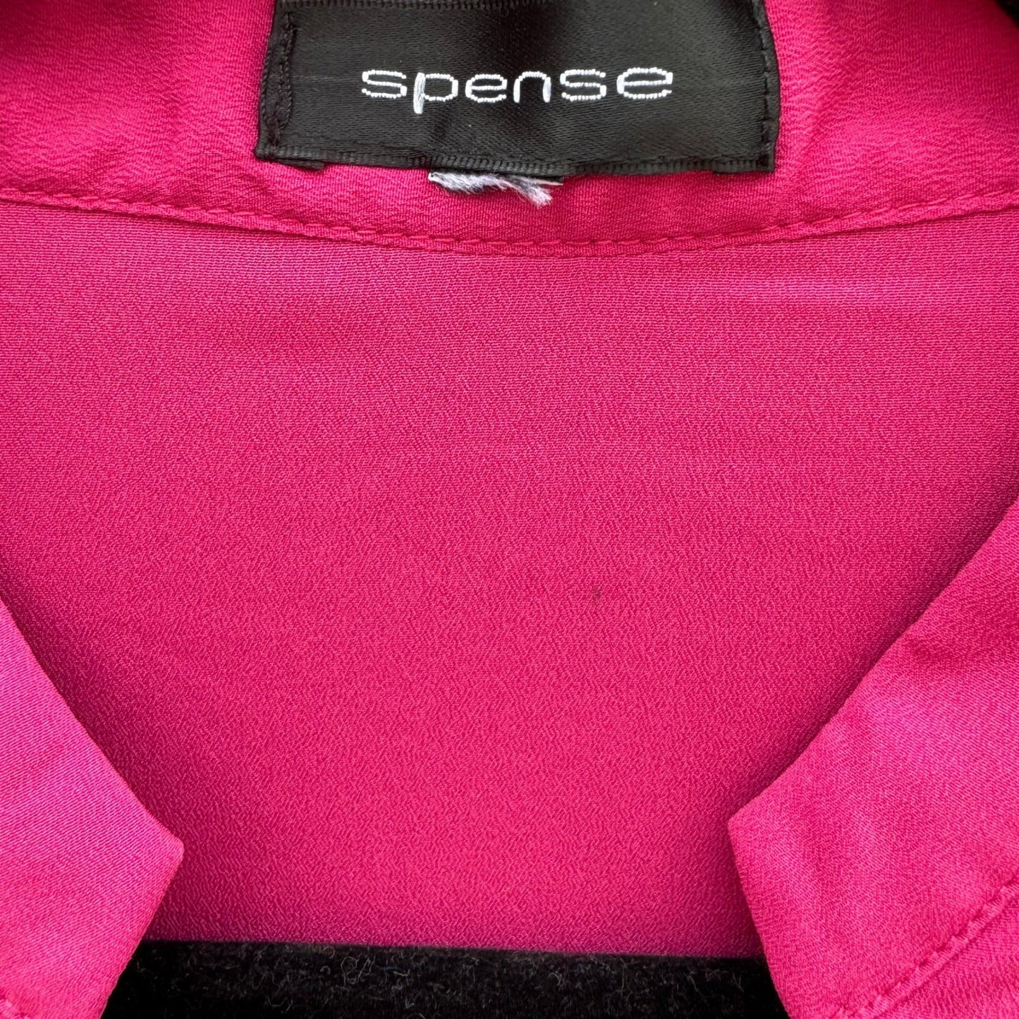 Spense Womens Sleeveless Split Neck Button Down Blouse Pink Pintuck L Barbiecore