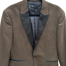 Switch ASOS DESIGN Mens Brown Tuxedo Blazer Contrast Satin Peak Lapel 40 Formal Evening 3 image