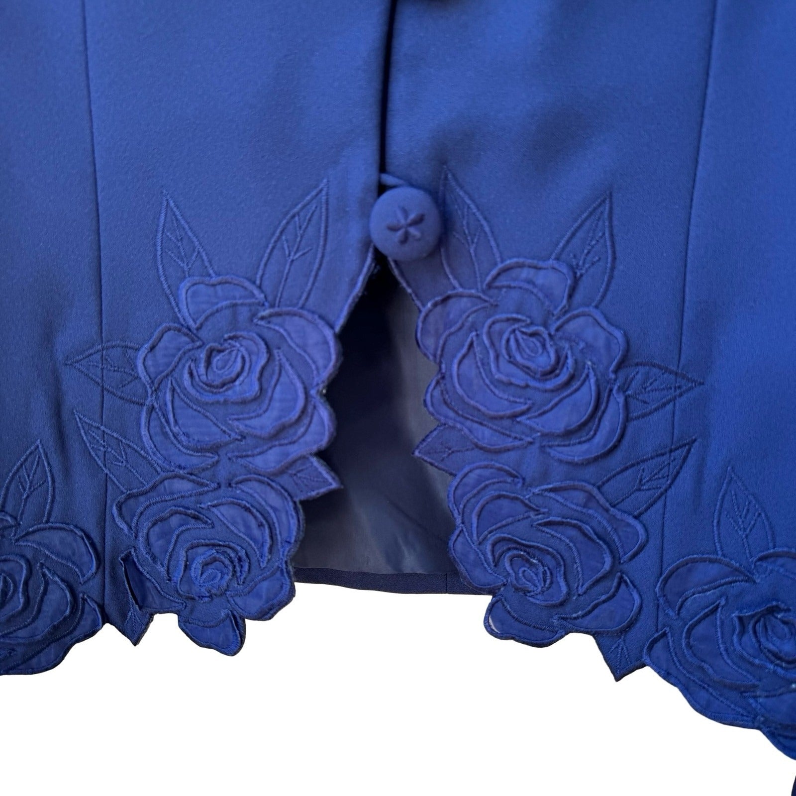 St Anthony Evening Formal Wedding Mother Of The Bride Skirt Suit Floral Applique