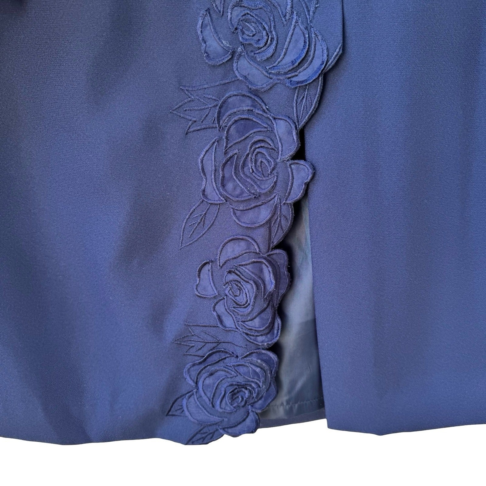 St Anthony Evening Formal Wedding Mother Of The Bride Skirt Suit Floral Applique