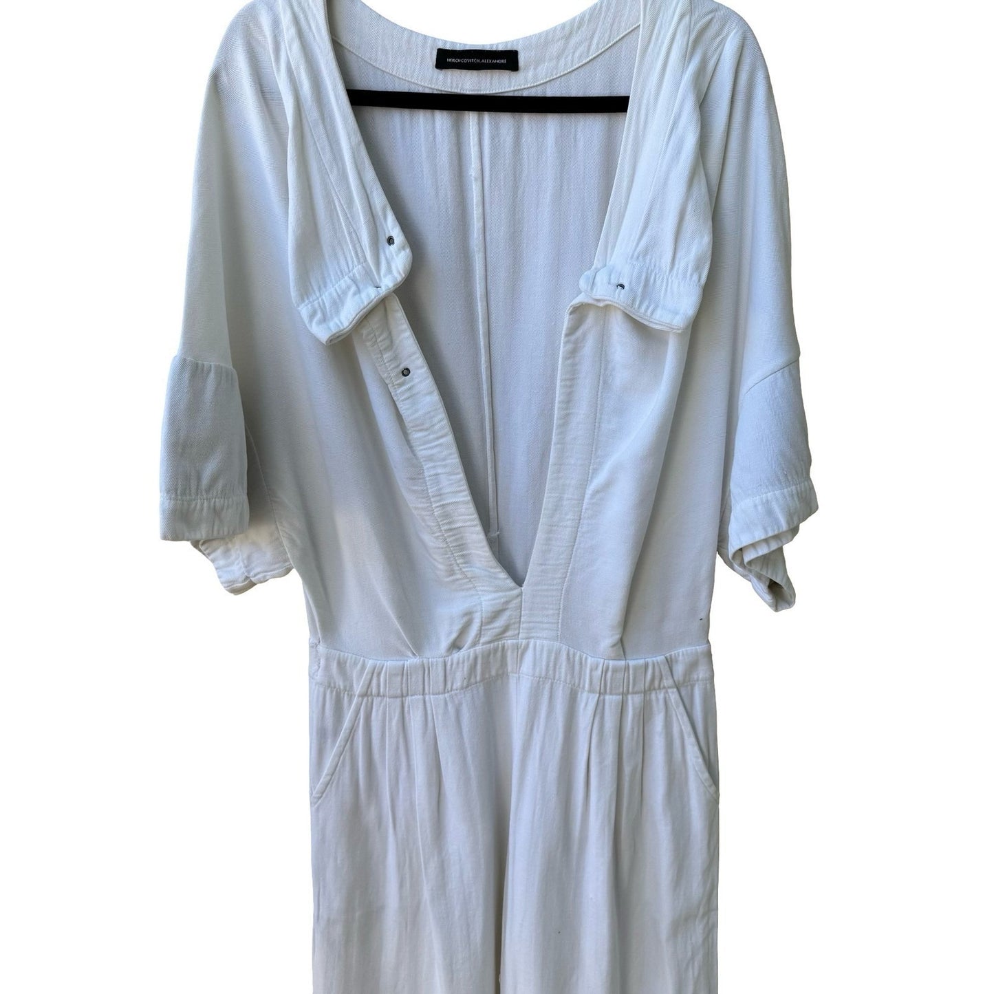 Alexandre Herchcovitch Avant Garde Minimalist Designer Herringbone Jumpsuit