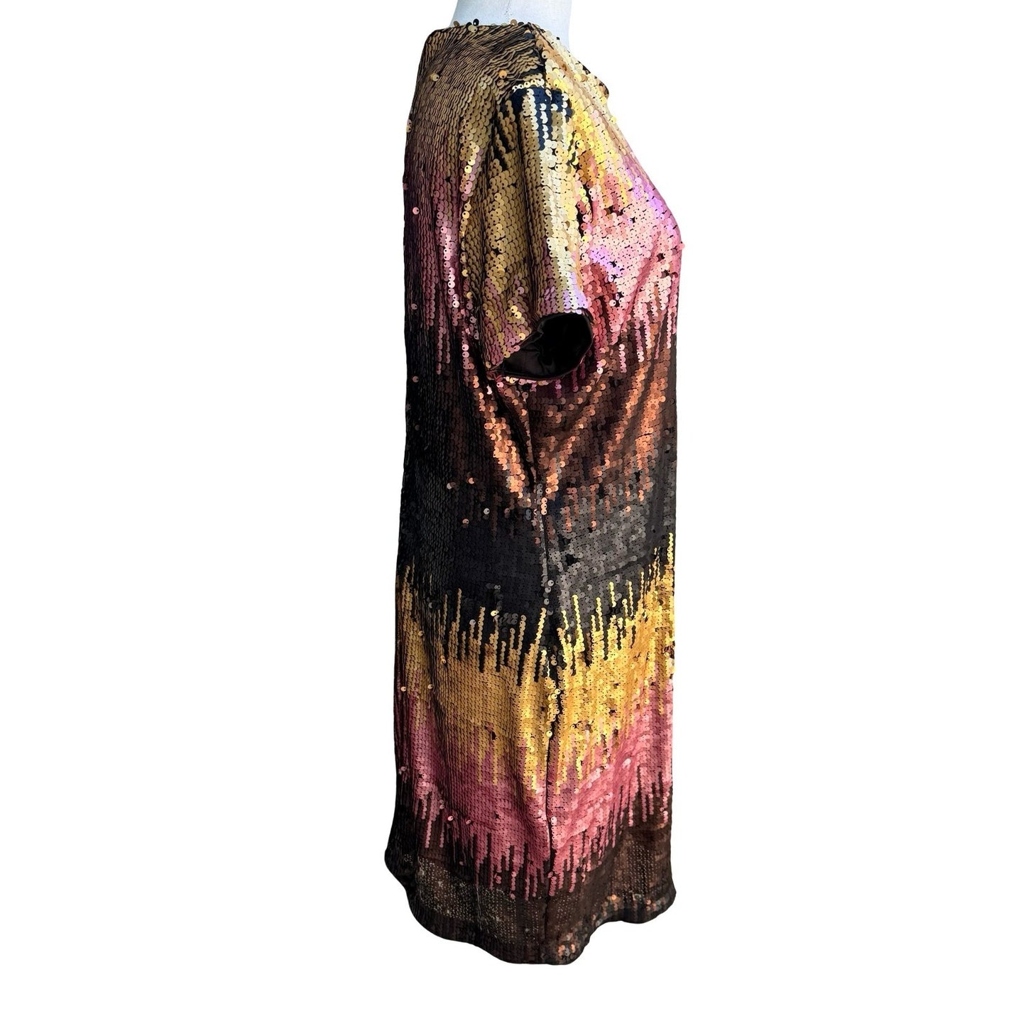 Marc Bouwer Sequin Ombre Glam Sparkle Gala Disco Mermaidcore Sheath Party Dress
