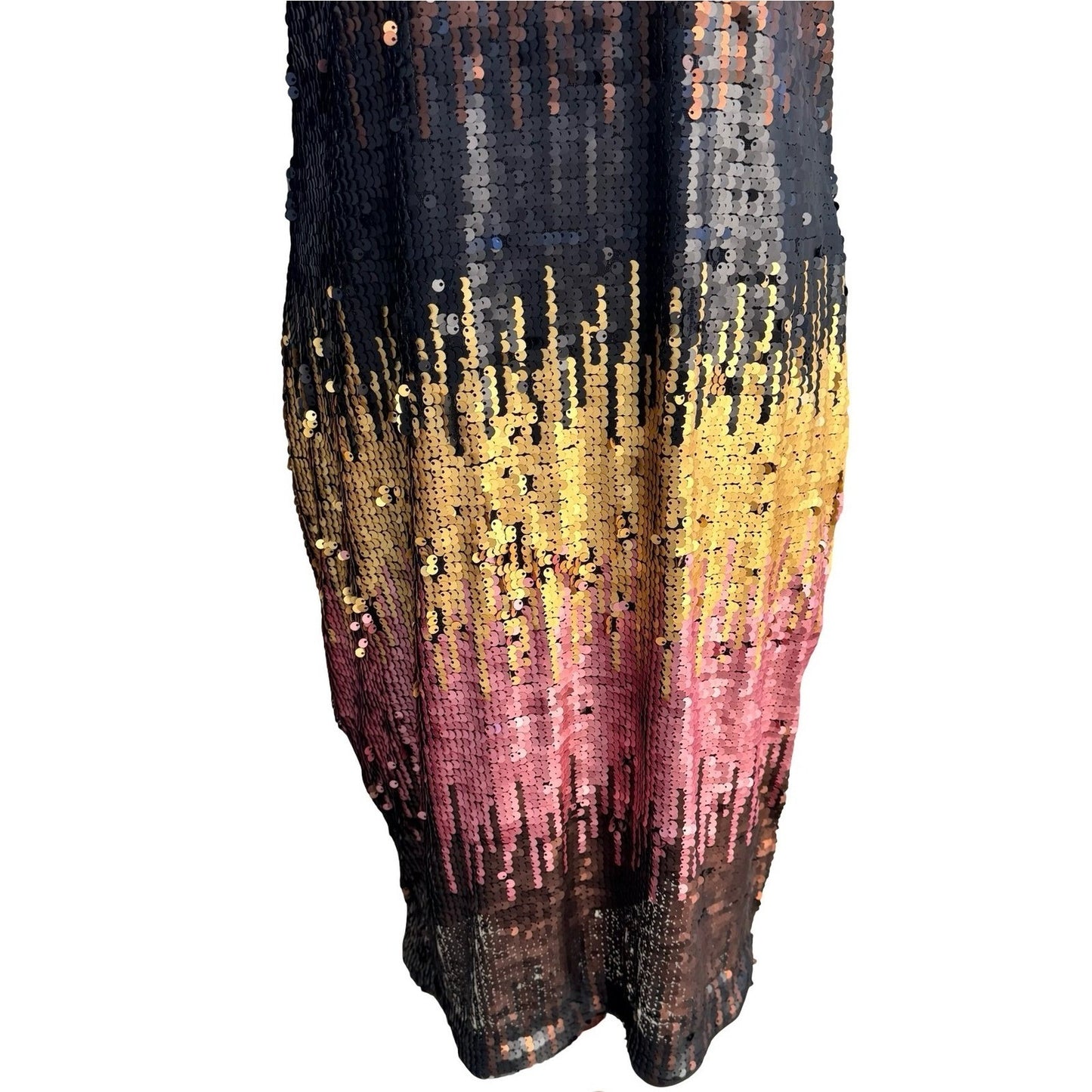 Marc Bouwer Sequin Ombre Glam Sparkle Gala Disco Mermaidcore Sheath Party Dress
