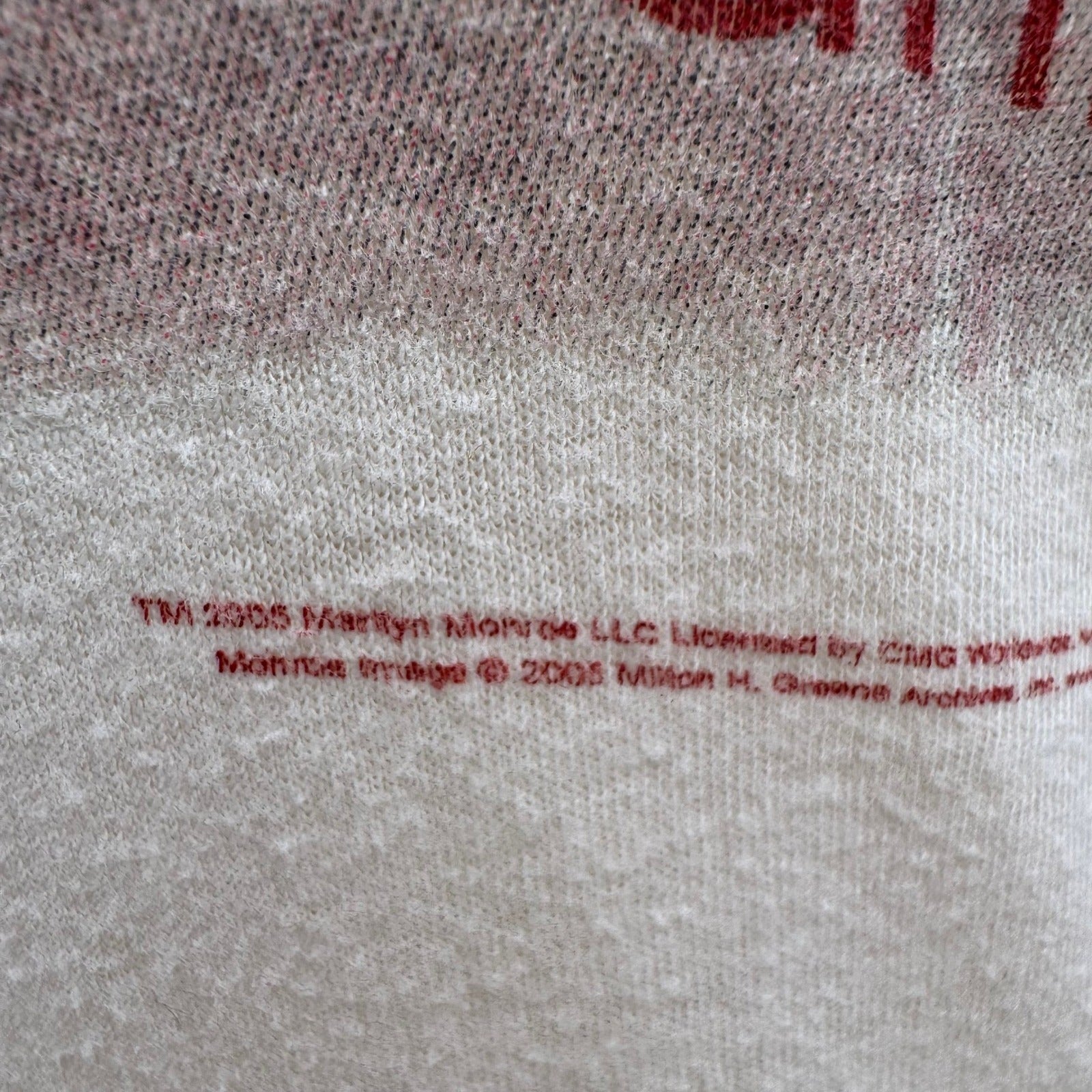 Vintage 2005 Marilyn Monroe Graphic T-Shirt Cream Y2K Baby Tee Small Pinup Retro
