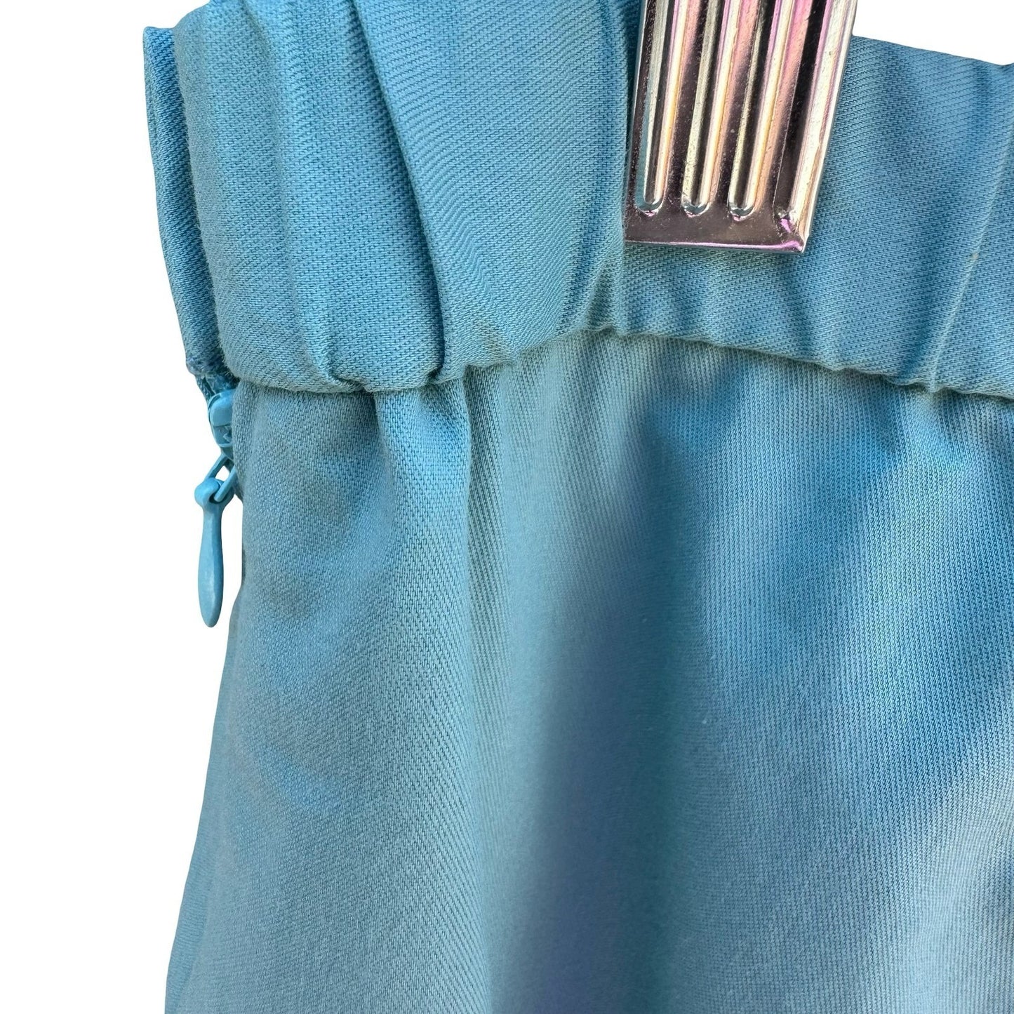 Terry Lewis Turquoise Blue Straight Leg Pants Medium NWT Coastal Minimalist