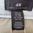 Switch H&amp;M Premium Selection Coastal Slim Fit Natural Linen Trousers Tan Mens 30R NWT 2 image