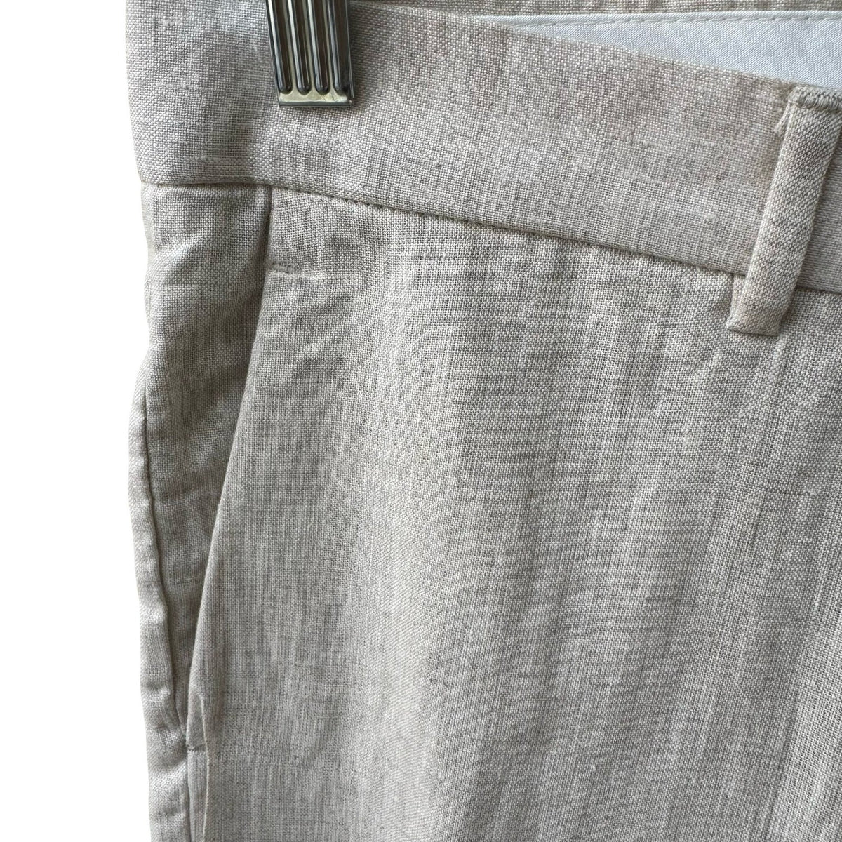 H&M Premium Selection Coastal Slim Fit Natural Linen Trousers Tan Mens 30R NWT