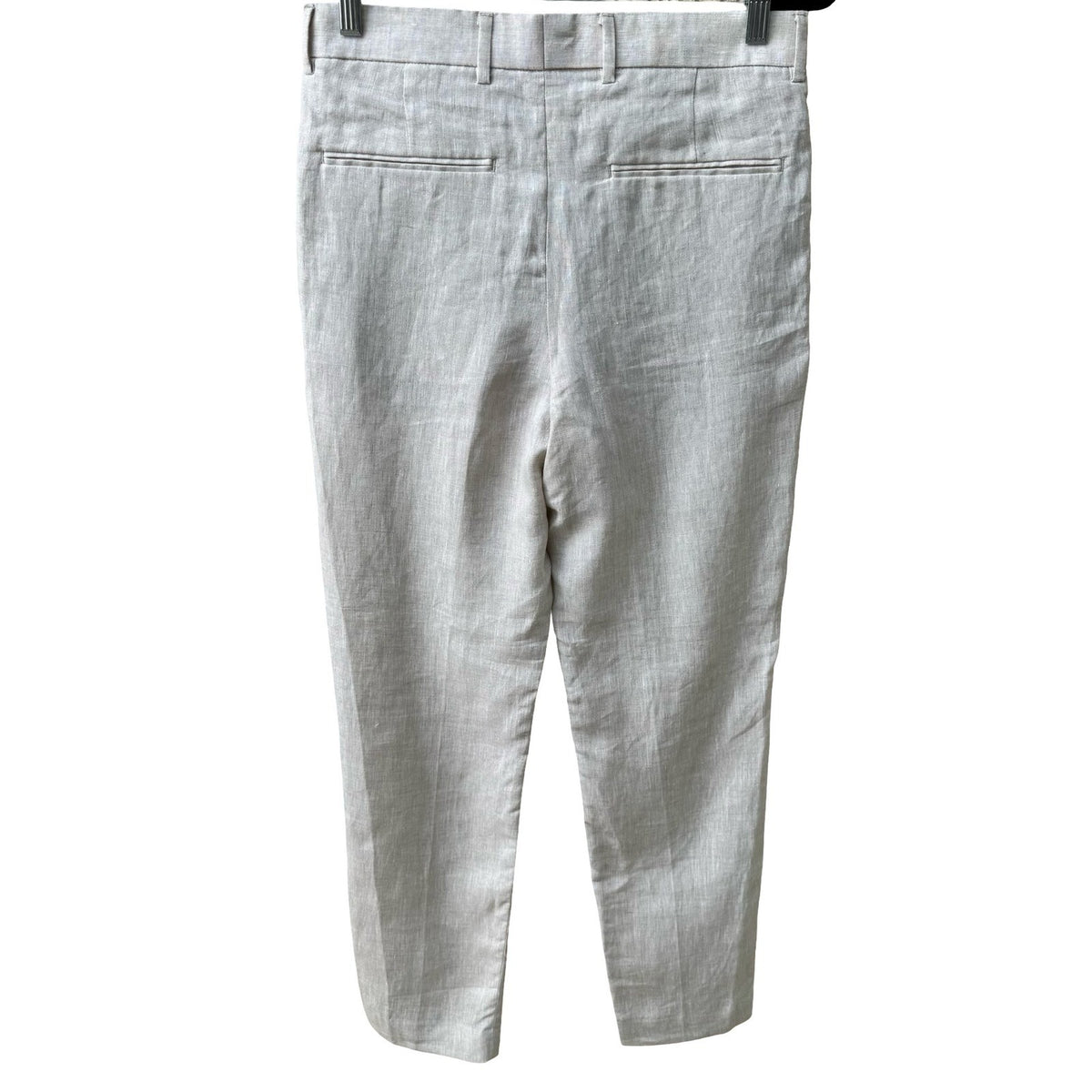 H&M Premium Selection Coastal Slim Fit Natural Linen Trousers Tan Mens 30R NWT