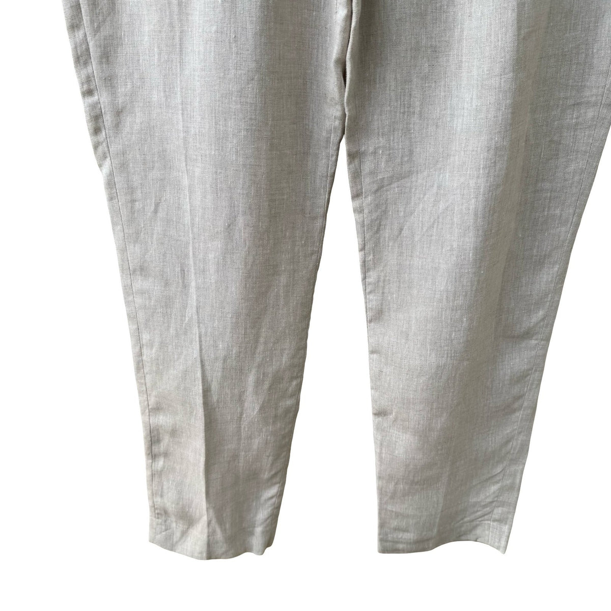 H&M Premium Selection Coastal Slim Fit Natural Linen Trousers Tan Mens 30R NWT
