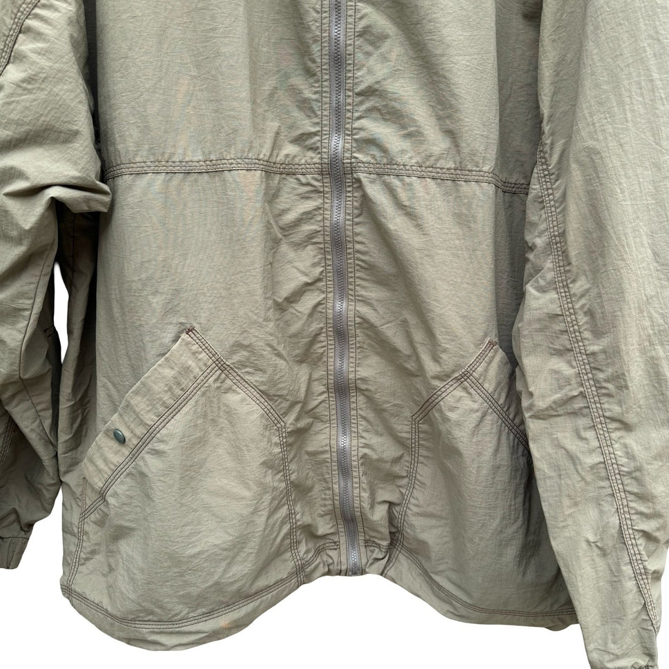 Gear For Sports Vintage University of Wyoming Windbreaker Jacket Green XL Zip Up