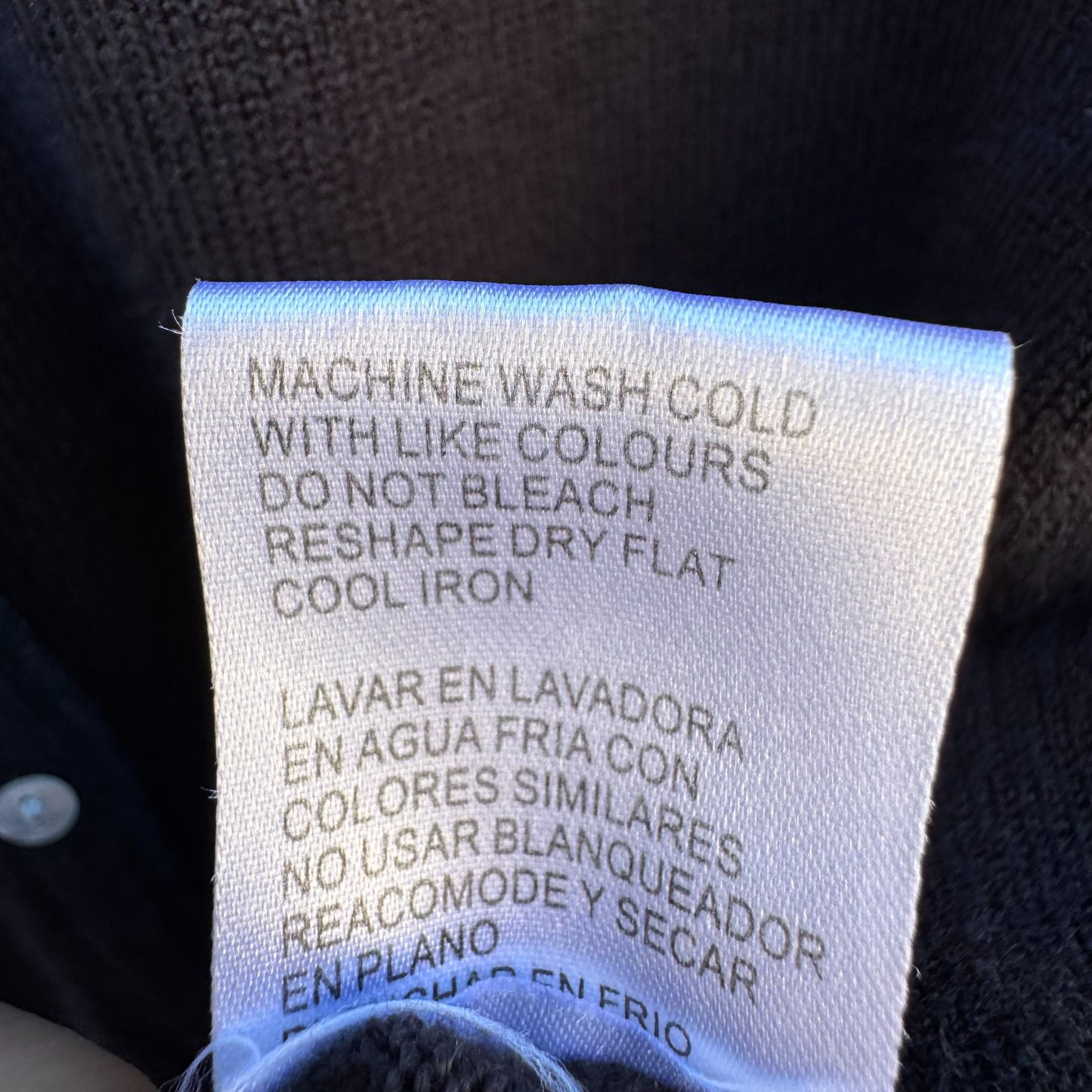 Carolyn Taylor Black Button Up Knit Cardigan Sweater Classic Minimal Design M