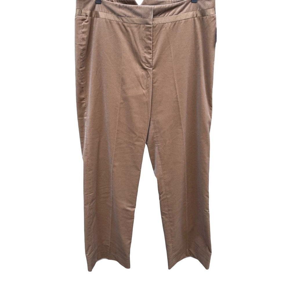 Bloomingdales Quiet Luxury Velvet Tuxedo Evening Pants Champagne Womens 14 NEW