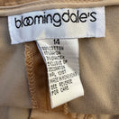 Switch Bloomingdales Quiet Luxury Velvet Tuxedo Evening Pants Champagne Womens 14 NEW 2 image