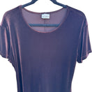 Switch Active USA Vintage Velvet A Line Womens Brown Short Sleeve Tunic Shift Dress XL 2 image