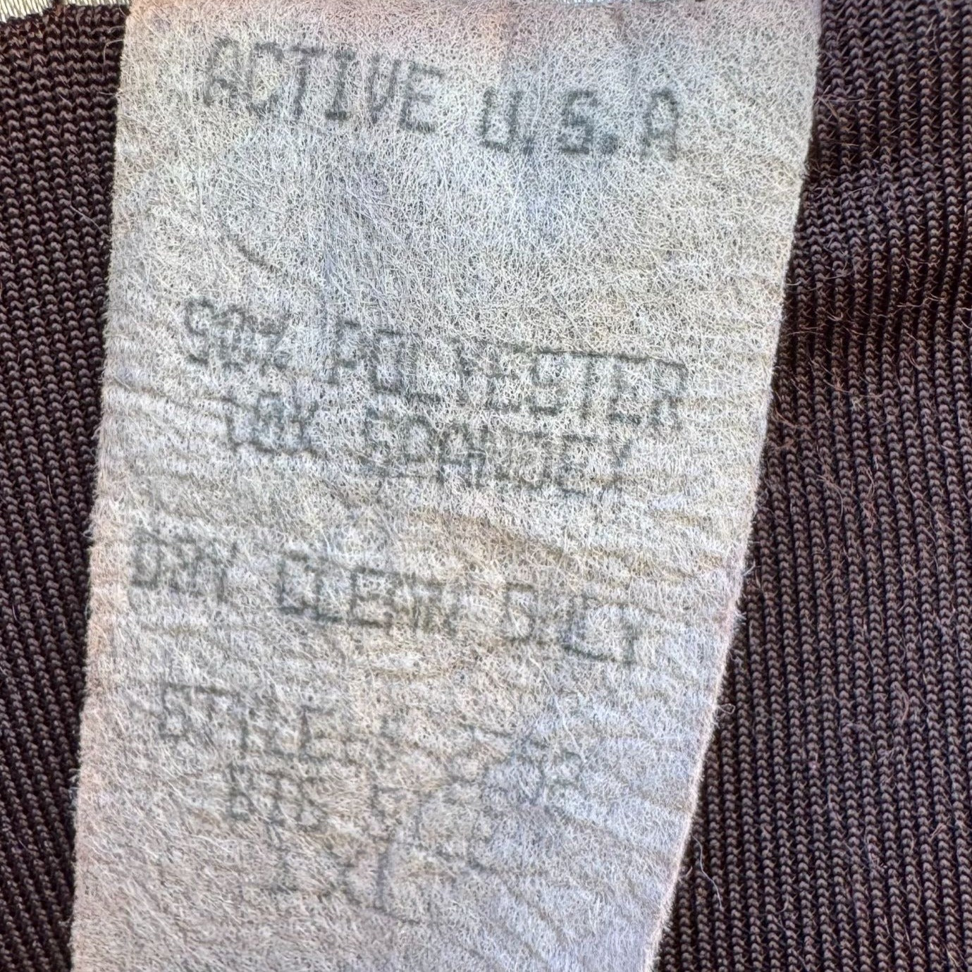 Active USA Vintage Velvet A Line Womens Brown Short Sleeve Tunic Shift Dress XL