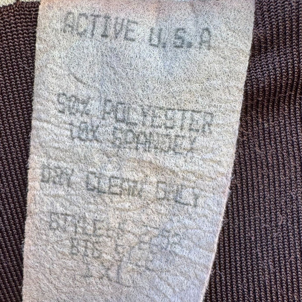 Active USA Vintage Velvet A Line Womens Brown Short Sleeve Tunic Shift Dress XL