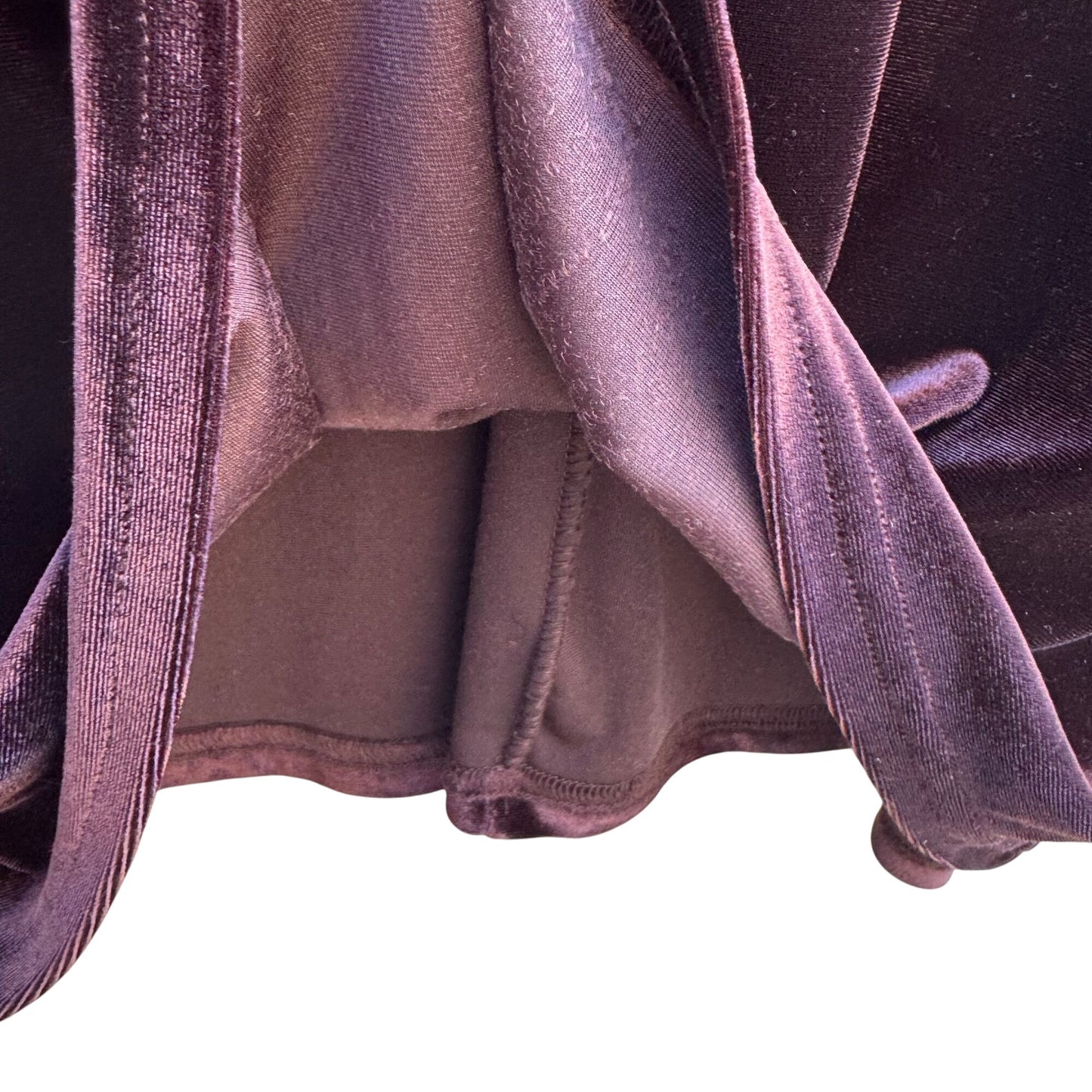 Active USA Vintage Velvet A Line Womens Brown Short Sleeve Tunic Shift Dress XL