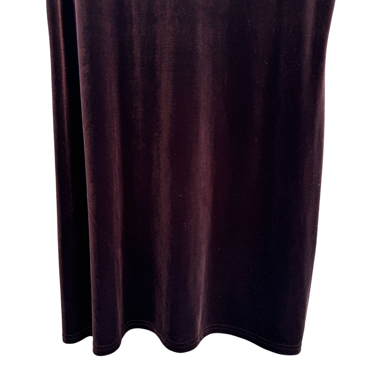 Active USA Vintage Velvet A Line Womens Brown Short Sleeve Tunic Shift Dress XL