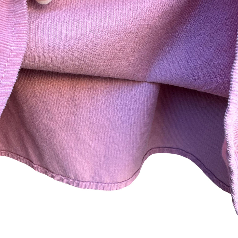 Zara Basic Vintage Style Pink Corduroy Top Crochet Yoke Boho Prairie Cottagecore