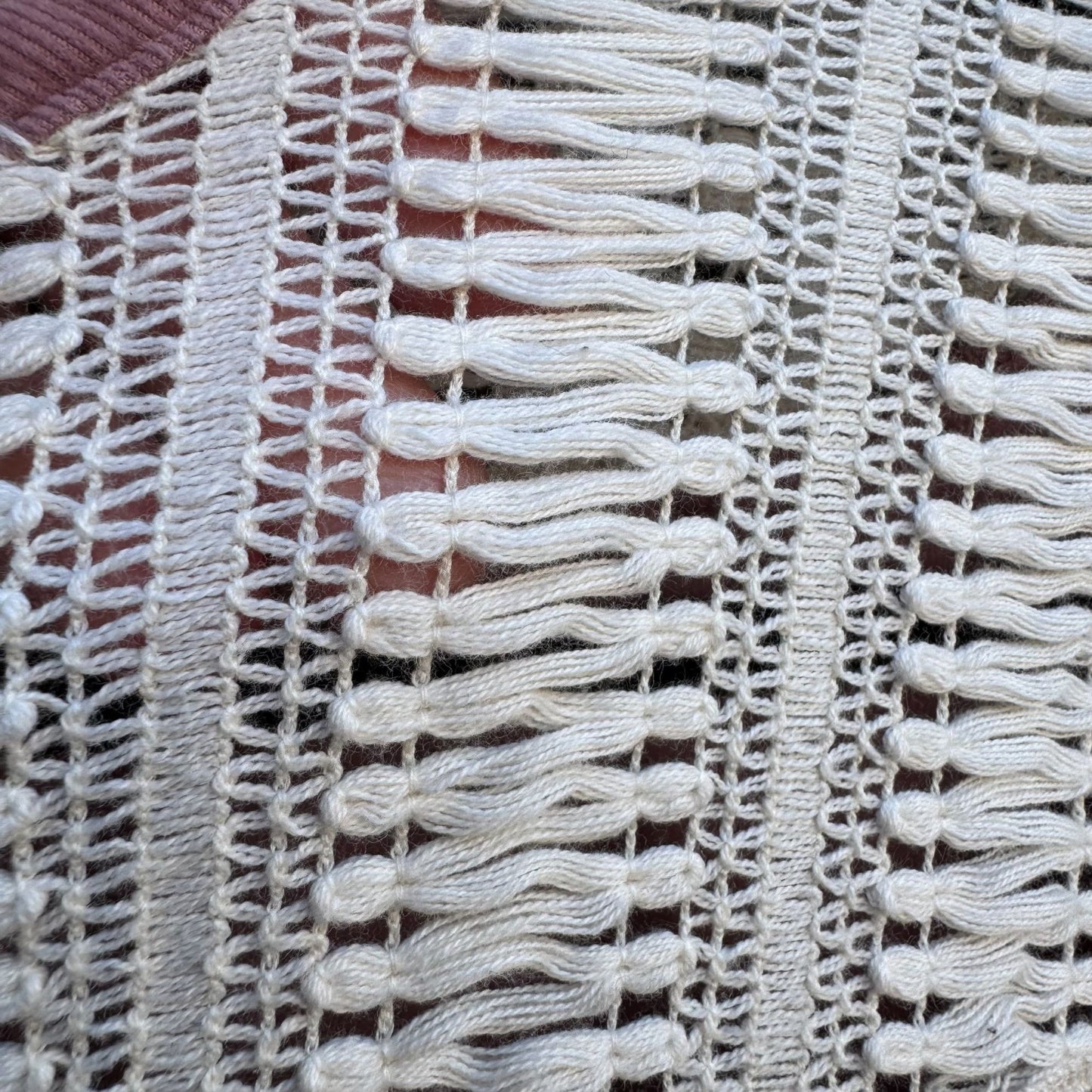 Zara Basic Vintage Style Pink Corduroy Top Crochet Yoke Boho Prairie Cottagecore