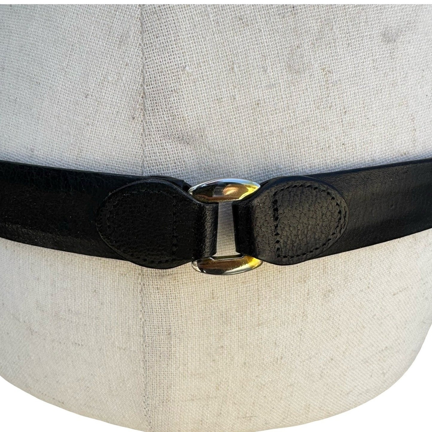 Streve of California Vintage Black Llama Calfskin Leather Belt Size 36 USA 3176