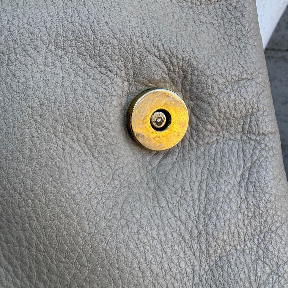 Donna Karan New York Tan Leather Crossbody Bag Adjustable Strap Magnetic Closure