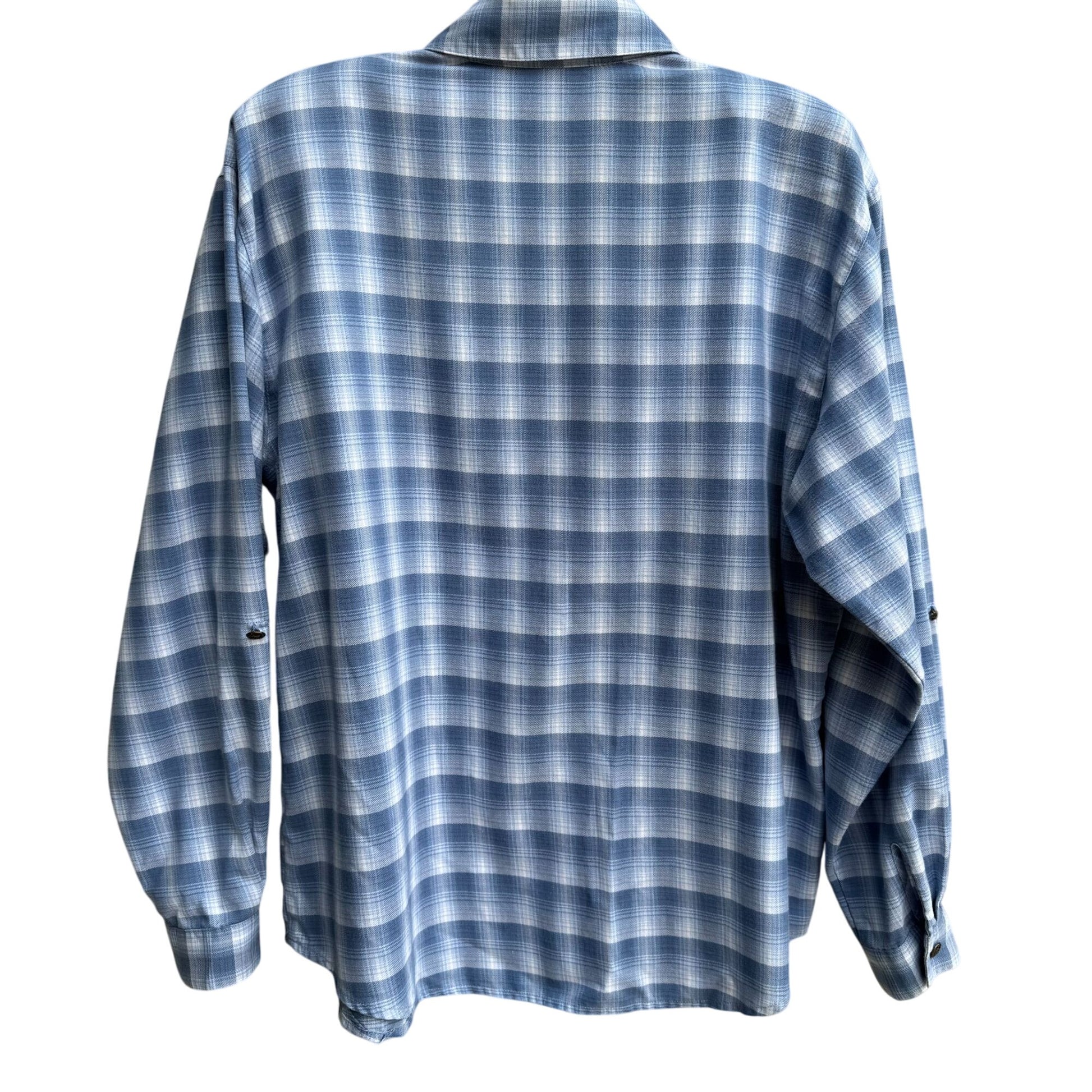 Koret City Blues Vintage 80s Womens Plaid Long Sleeve Button Down Flannel Shirt M